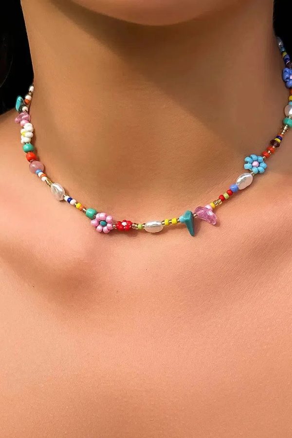 Rainbow Beaded Necklace