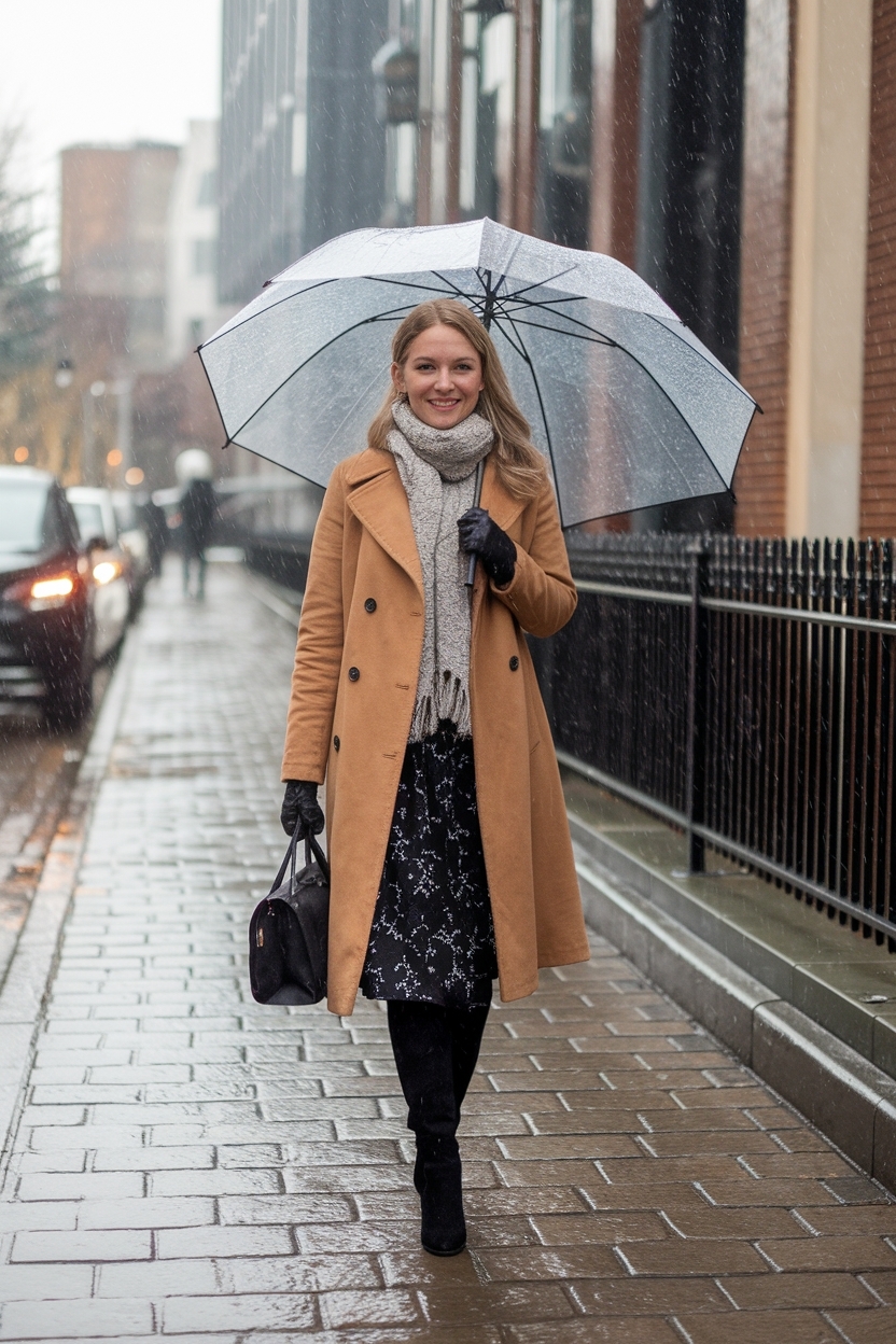 Rainy Day Church Outfit Winter: Fashion for Wet Weather outfit idea