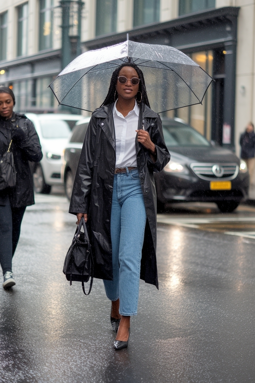 Rainy Day Outfit Black Women: Chic and Cozy outfit idea