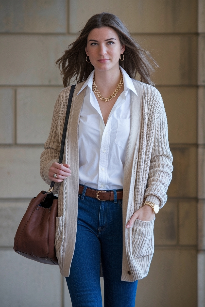 Ralph Lauren Women Cardigan Outfit: Elevate Your Wardrobe outfit idea