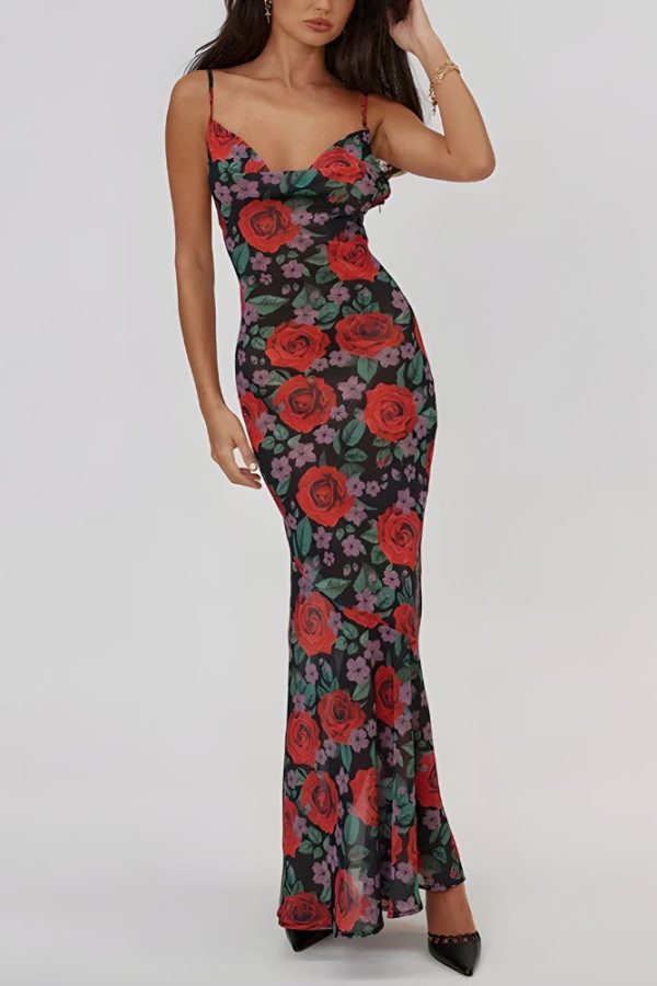 Red Rose Maxi Dress