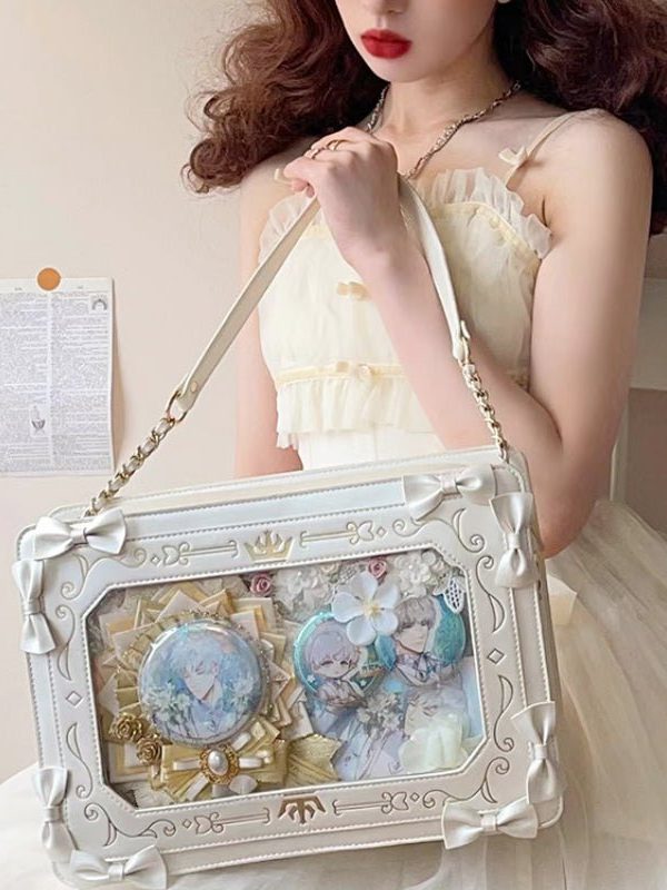 Retro Picture Frame Embossing Tote Bag