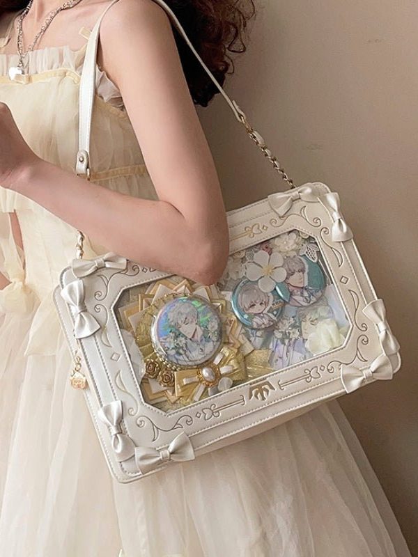 Retro Picture Frame Embossing Tote Bag