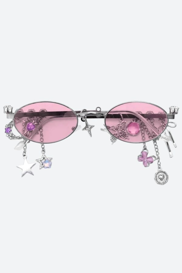 Rhinestone Oval Glasses