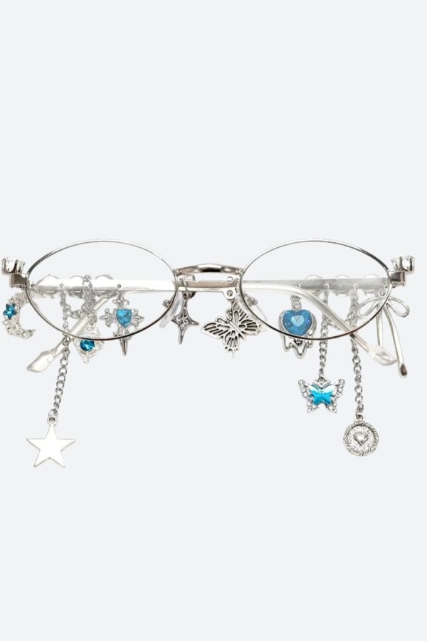 Rhinestone Oval Glasses