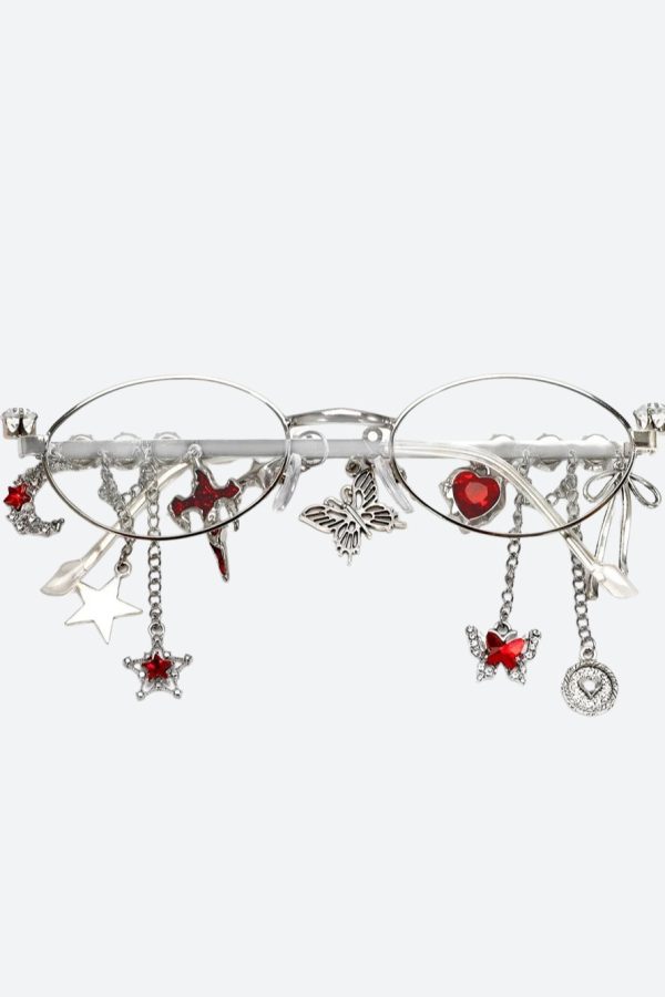 Rhinestone Oval Glasses