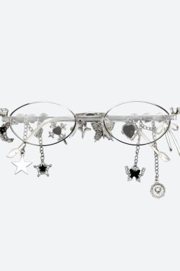Rhinestone Oval Glasses