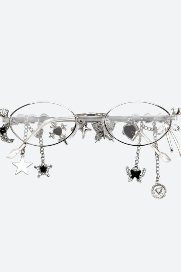 Rhinestone Oval Glasses