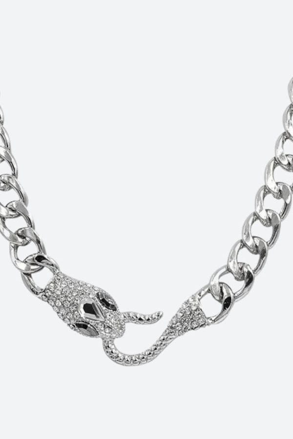 Rhinestone Snake Necklace