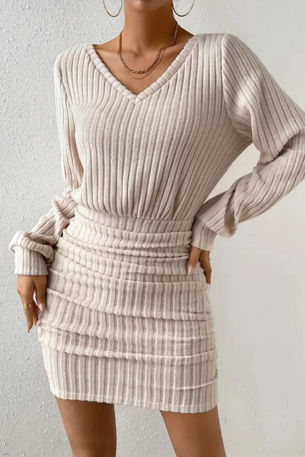Ribbed Knit Mini Dress