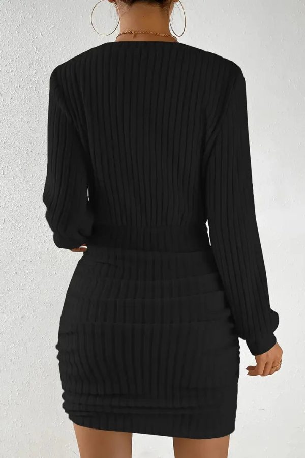 Ribbed Knit Mini Dress