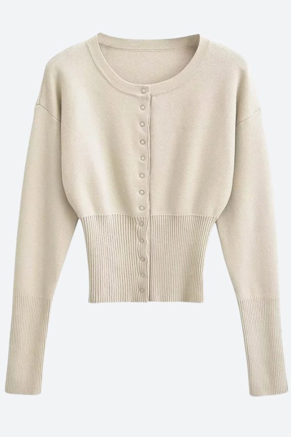 Ribbed Slim Fit Cardigan