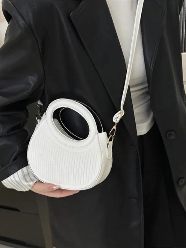 Ribbed Top-Handle Bag