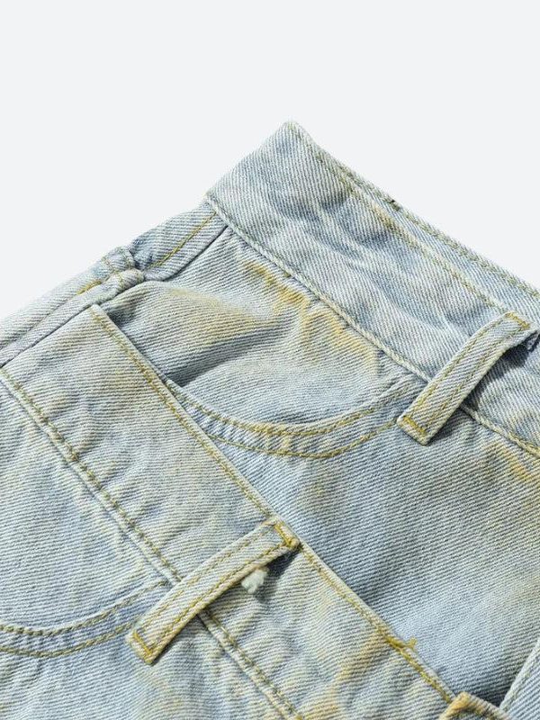 Ripped Denim Shorts