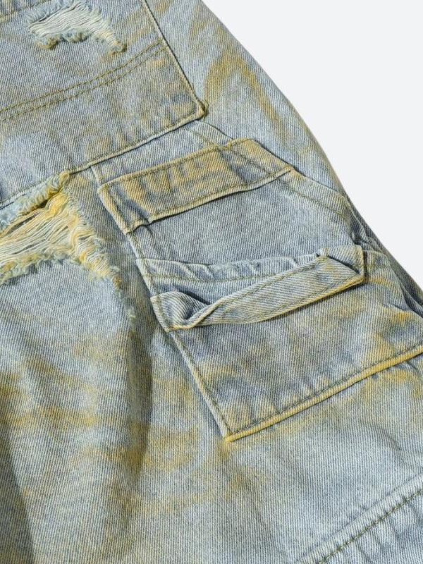 Ripped Denim Shorts
