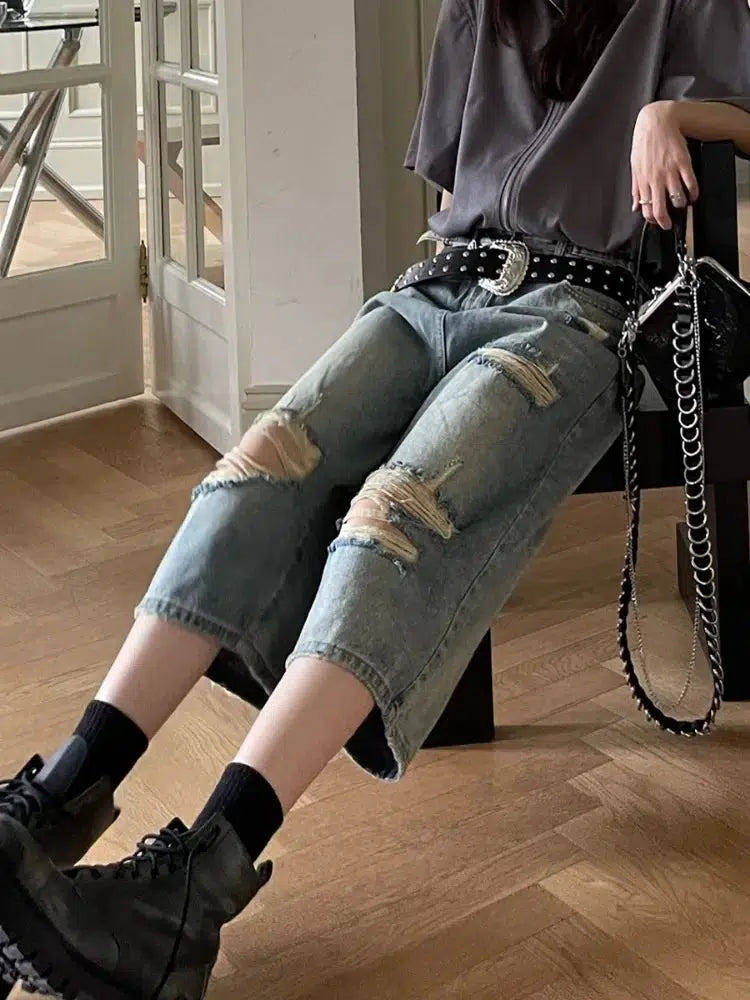 Ripped Jean Shorts Ripped Jean Shorts