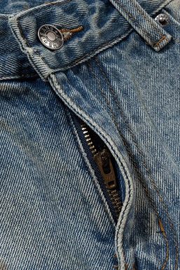 Ripped Wide Leg Denim Jeans