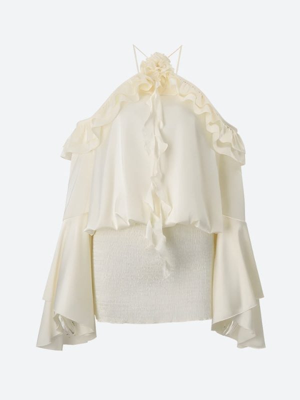 Rose Ruffled Mini Dress