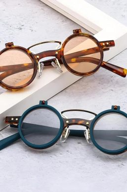 Round Flip-up Sunglas - My Belly Button Piercing is Red Around the Top Hole