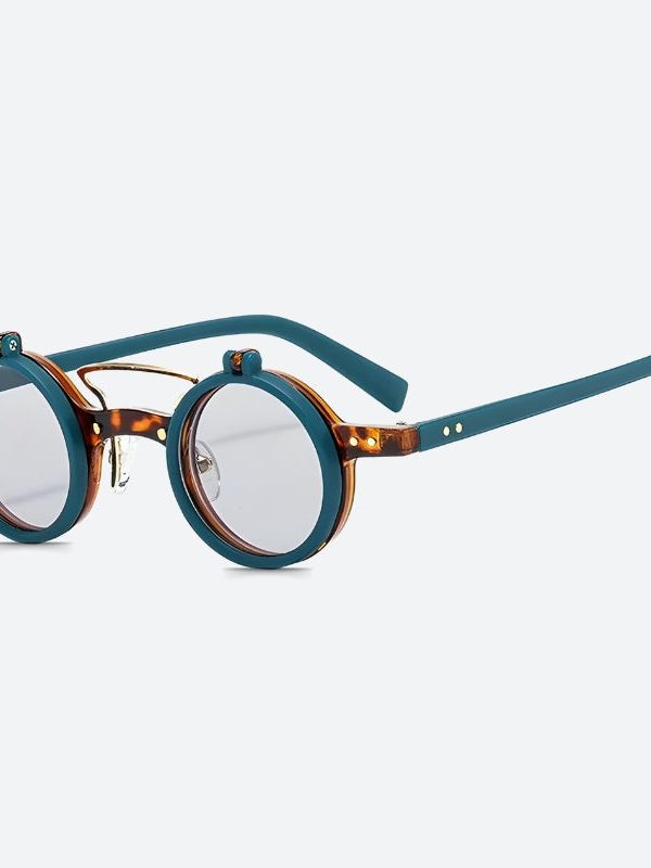 Round Flip-Up Sunglasses