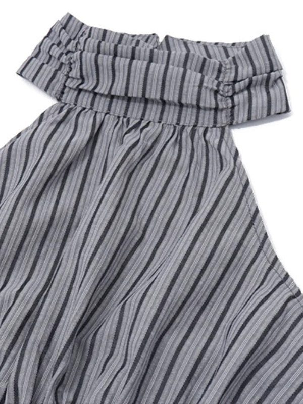 Ruched Halter Midi Dress