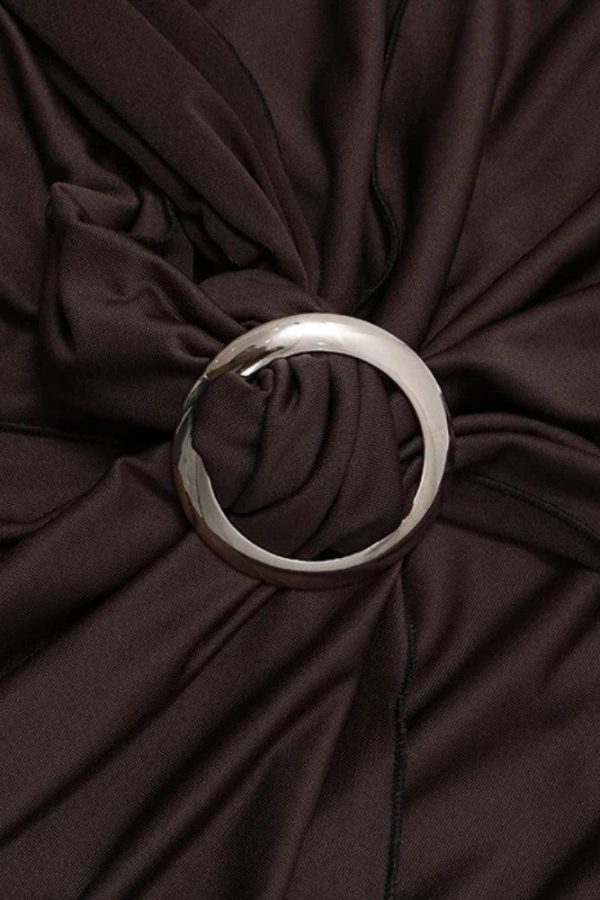 Ruched Halter Neck Mini Dress