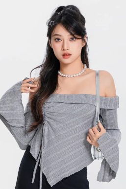 Ruched Off Shoulder Top