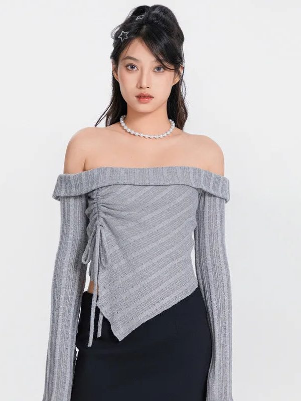 Ruched Off Shoulder Top