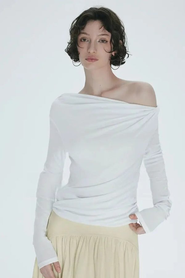Ruched One-Shoulder Top