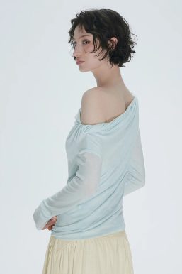 Ruched One-Shoulder Top