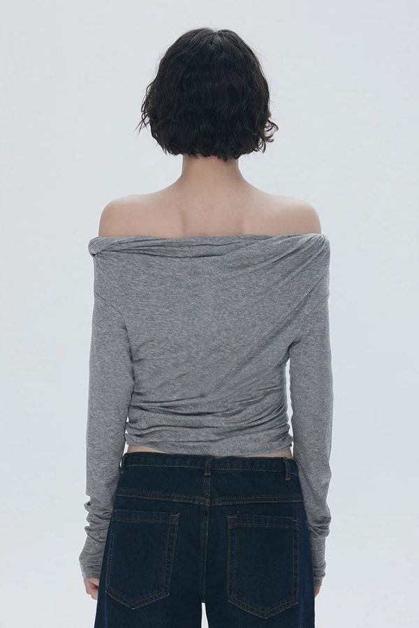 Ruched One-Shoulder Top