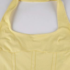 Ruffled Halter Mini Dress