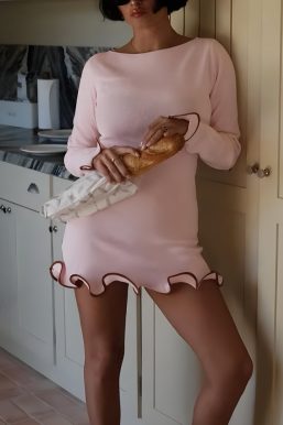 Ruffled Hem Mini Dress