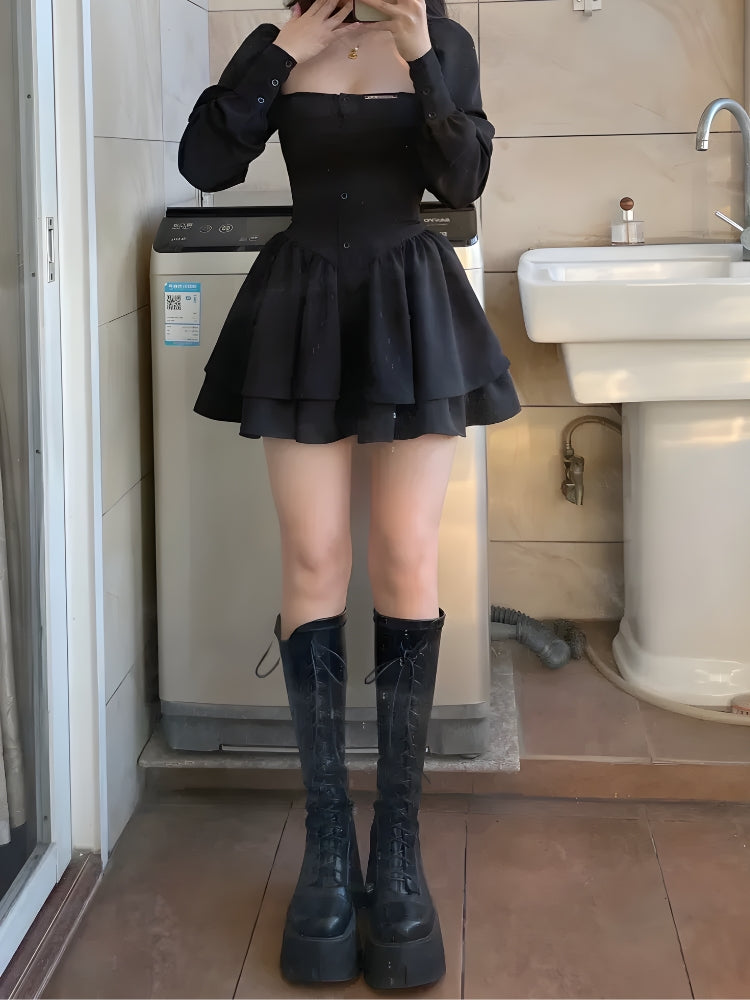 Ruffled Layered Corset Mini Dress Ruffled Layered Corset Mini Dress