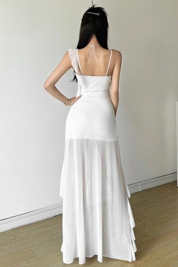 Ruffled Mullet Mini Dress