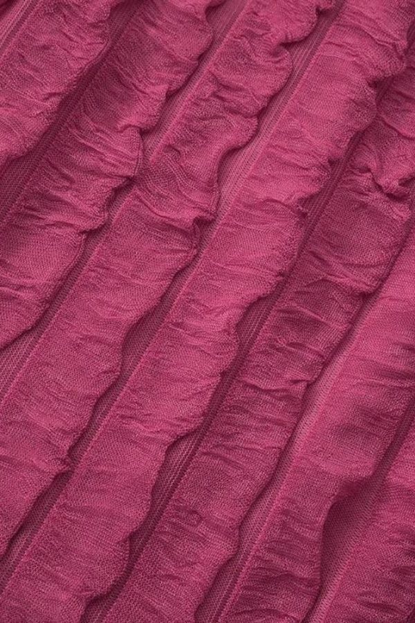 Ruffled One Shoulder Top & Mini Skirt Two Piece Set