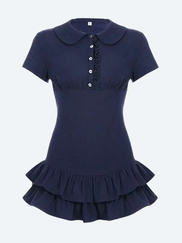 Ruffled Polo Mini Dress