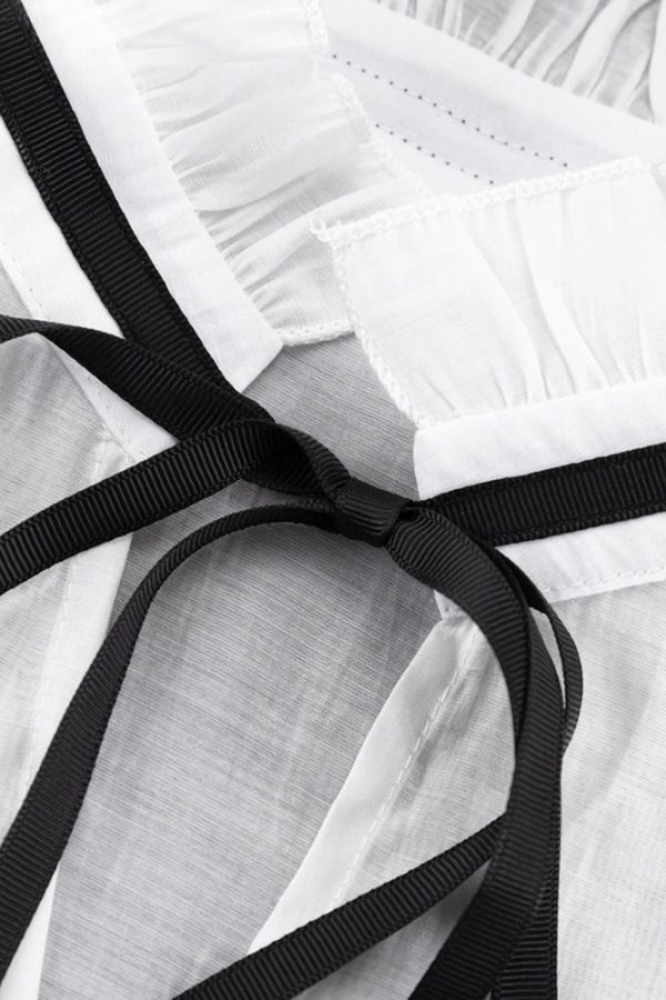 Ruffled Sheer Blouse