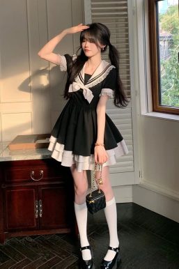 Sailor Collar Mini Dress