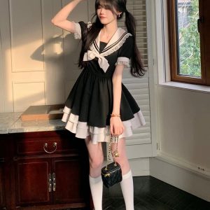 Sailor Collar Mini Dress