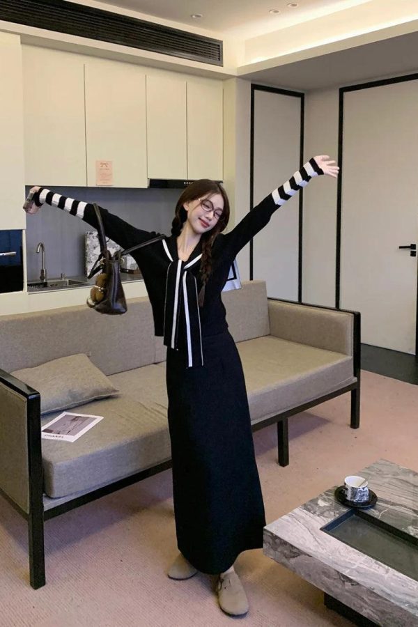 Sailor Top & Maxi Skirt Two Piece Set