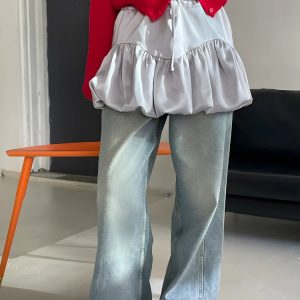 Satin Bubble Mini Skirt