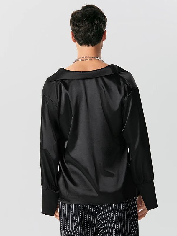 Satin Cowl Neck Shirt