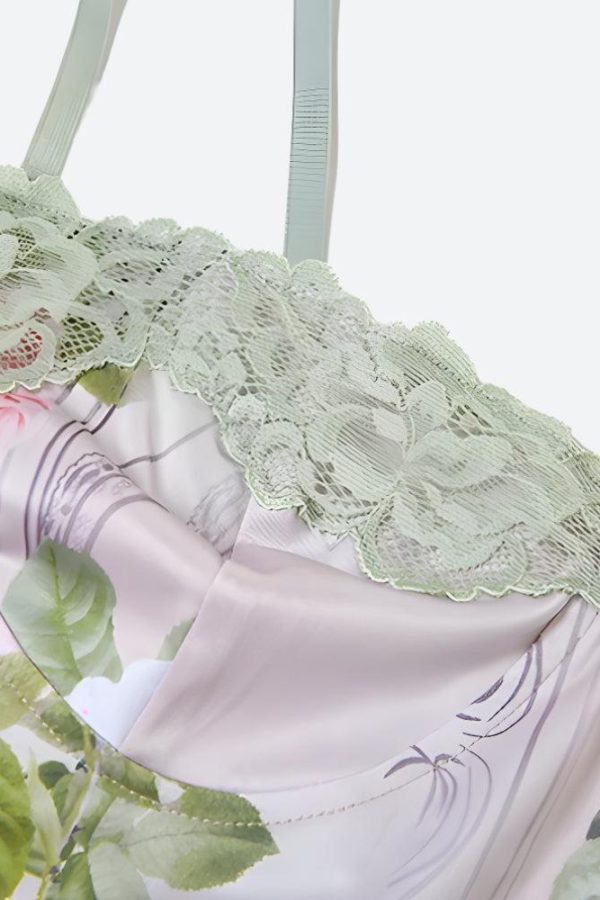 Satin Floral Midi Dress