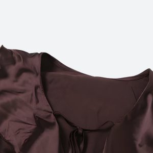Satin Ruffled Mini Dress