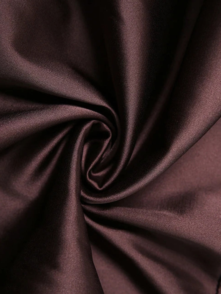 Satin Ruffled Mini Dress Satin Ruffled Mini Dress