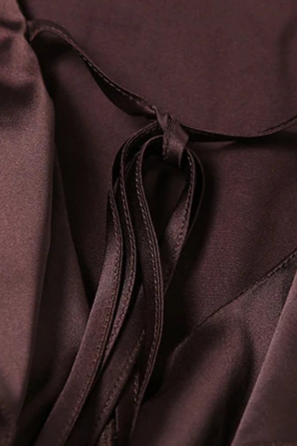 Satin Ruffled Mini Dress