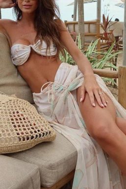 Sea Shell Three Piece Bikini Set