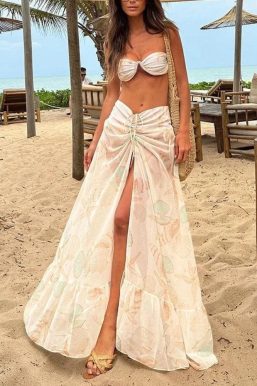Sea Shell 2 Piece Club Outfits: Stylish Three Piece Bikini Set