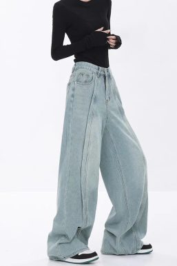 Seam Line Wide Leg Jeans